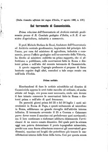 Bullettino del vulcanismo italiano periodico geologico ed archeologico per l'osservazione e la storia..