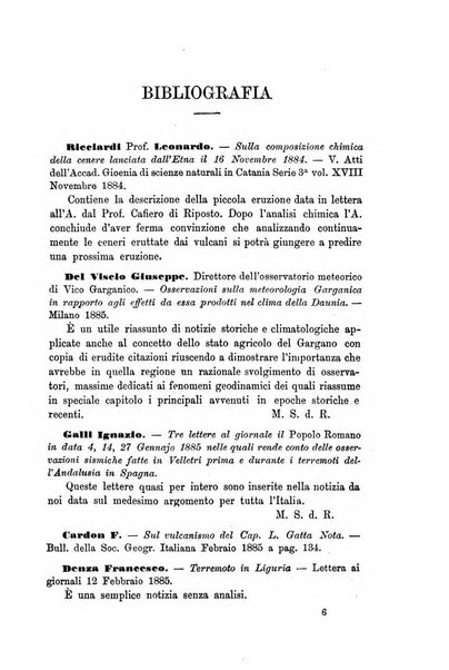 Bullettino del vulcanismo italiano periodico geologico ed archeologico per l'osservazione e la storia..