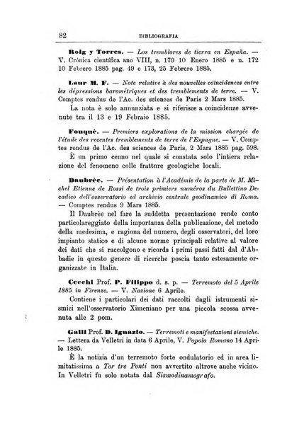 Bullettino del vulcanismo italiano periodico geologico ed archeologico per l'osservazione e la storia..