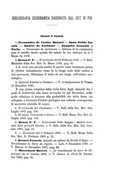 Bullettino del vulcanismo italiano periodico geologico ed archeologico per l'osservazione e la storia..