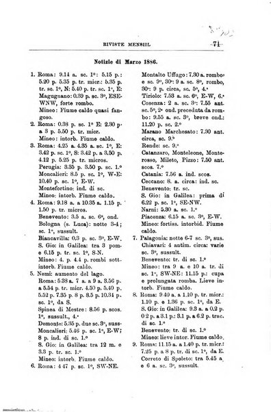 Bullettino del vulcanismo italiano periodico geologico ed archeologico per l'osservazione e la storia..