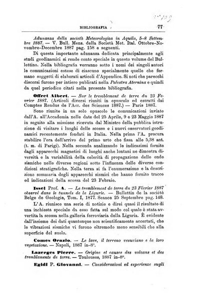 Bullettino del vulcanismo italiano periodico geologico ed archeologico per l'osservazione e la storia..