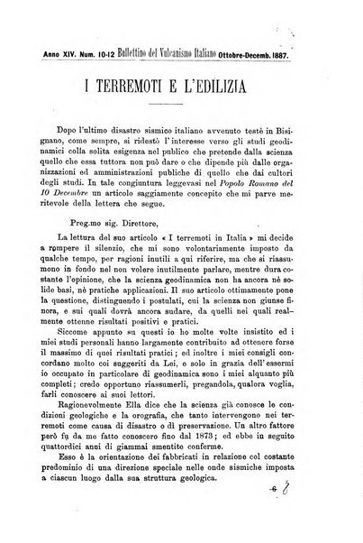 Bullettino del vulcanismo italiano periodico geologico ed archeologico per l'osservazione e la storia..