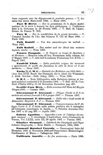 Bullettino del vulcanismo italiano periodico geologico ed archeologico per l'osservazione e la storia..