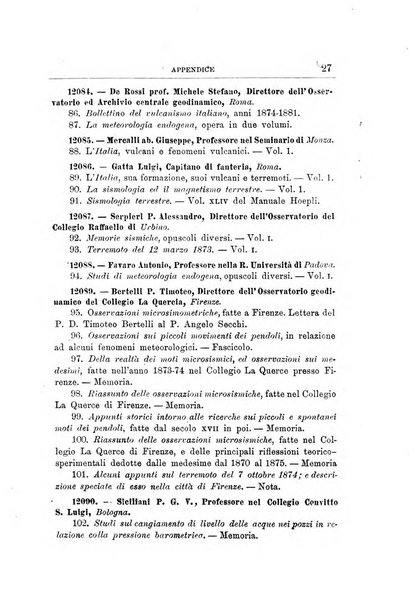 Bullettino del vulcanismo italiano periodico geologico ed archeologico per l'osservazione e la storia..