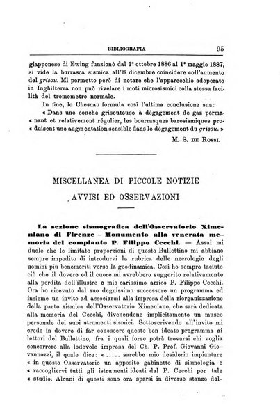 Bullettino del vulcanismo italiano periodico geologico ed archeologico per l'osservazione e la storia..