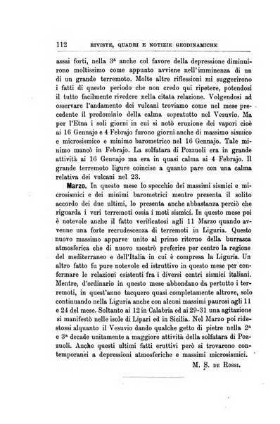 Bullettino del vulcanismo italiano periodico geologico ed archeologico per l'osservazione e la storia..