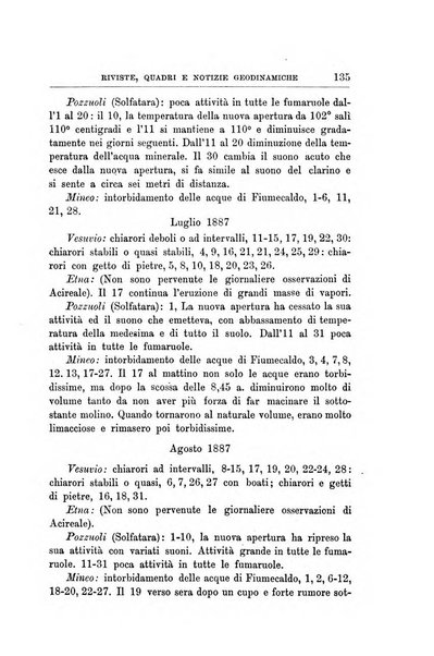 Bullettino del vulcanismo italiano periodico geologico ed archeologico per l'osservazione e la storia..