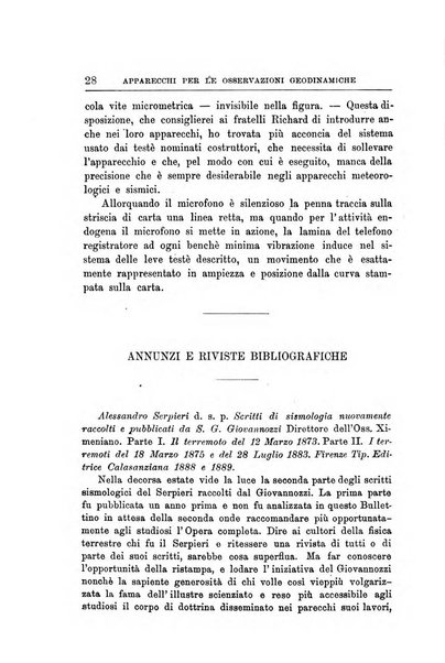 Bullettino del vulcanismo italiano periodico geologico ed archeologico per l'osservazione e la storia..