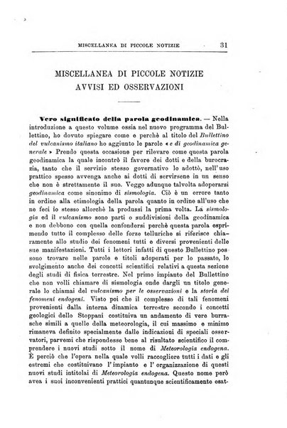 Bullettino del vulcanismo italiano periodico geologico ed archeologico per l'osservazione e la storia..