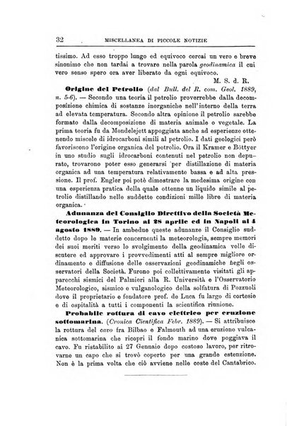 Bullettino del vulcanismo italiano periodico geologico ed archeologico per l'osservazione e la storia..