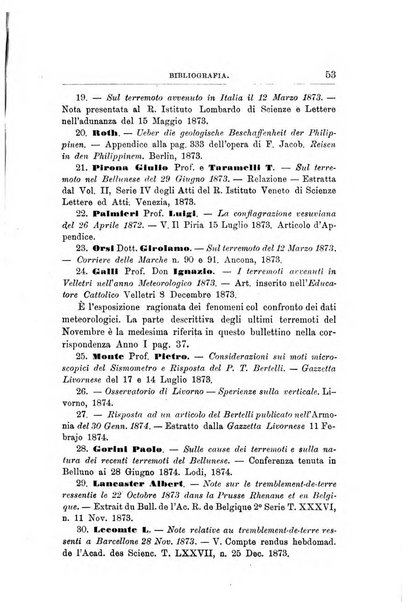 Bullettino del vulcanismo italiano periodico geologico ed archeologico per l'osservazione e la storia..