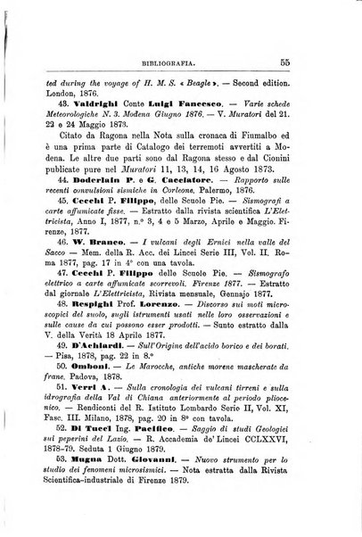 Bullettino del vulcanismo italiano periodico geologico ed archeologico per l'osservazione e la storia..