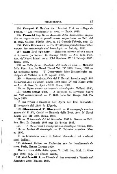 Bullettino del vulcanismo italiano periodico geologico ed archeologico per l'osservazione e la storia..