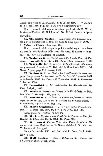 Bullettino del vulcanismo italiano periodico geologico ed archeologico per l'osservazione e la storia..