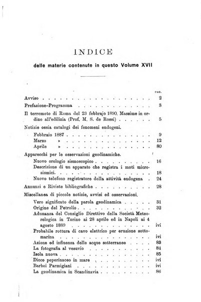 Bullettino del vulcanismo italiano periodico geologico ed archeologico per l'osservazione e la storia..