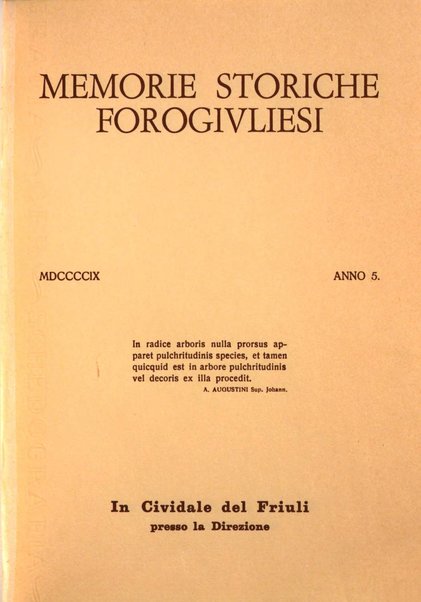 Memorie storiche forogiuliesi