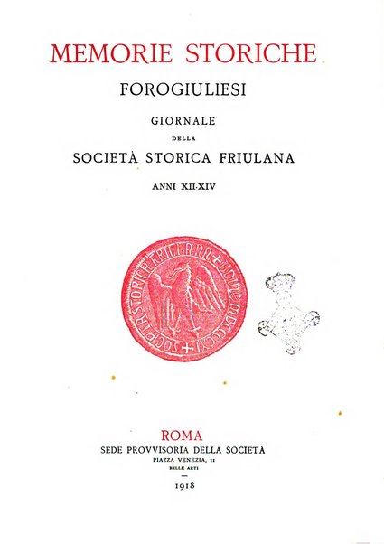 Memorie storiche forogiuliesi