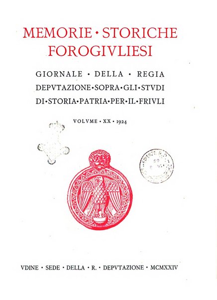 Memorie storiche forogiuliesi