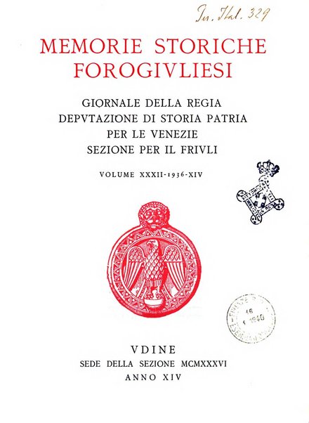 Memorie storiche forogiuliesi