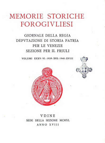 Memorie storiche forogiuliesi