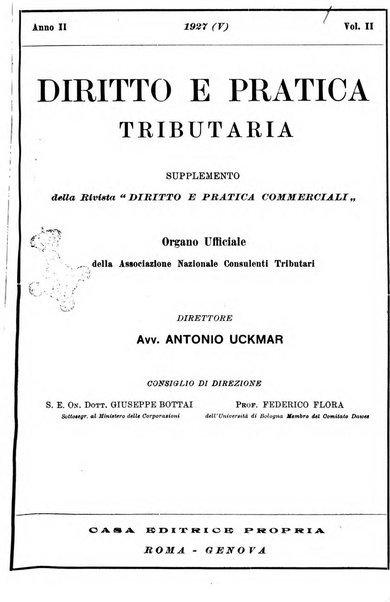 Diritto e pratica tributaria organo ufficiale della Associazione nazionale consulenti tributari