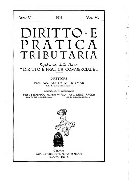 Diritto e pratica tributaria organo ufficiale della Associazione nazionale consulenti tributari