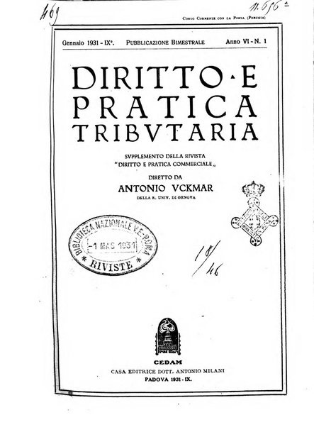 Diritto e pratica tributaria organo ufficiale della Associazione nazionale consulenti tributari