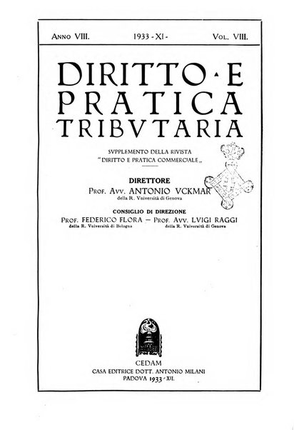 Diritto e pratica tributaria organo ufficiale della Associazione nazionale consulenti tributari