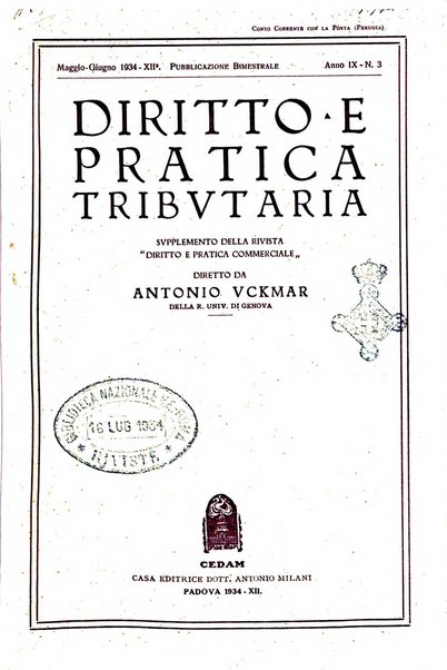 Diritto e pratica tributaria organo ufficiale della Associazione nazionale consulenti tributari