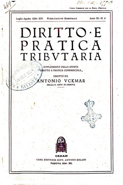 Diritto e pratica tributaria organo ufficiale della Associazione nazionale consulenti tributari