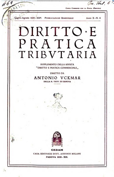 Diritto e pratica tributaria organo ufficiale della Associazione nazionale consulenti tributari