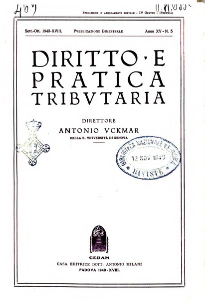 Diritto e pratica tributaria organo ufficiale della Associazione nazionale consulenti tributari