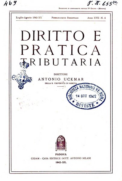 Diritto e pratica tributaria organo ufficiale della Associazione nazionale consulenti tributari