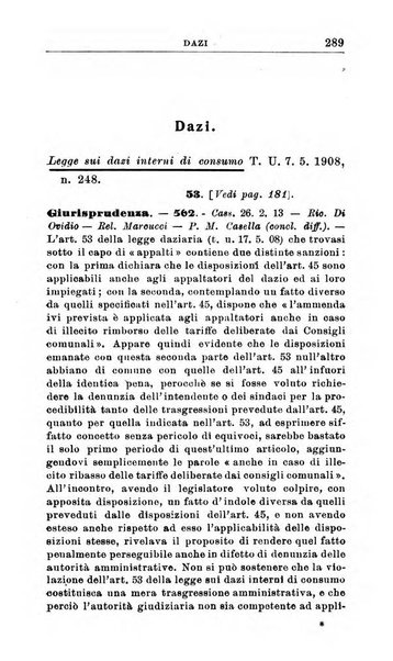 Il dizionario penale rassegna completa di giurisprudenza e dottrina. Parte seconda, Leggi speciali