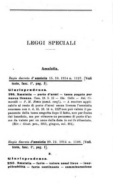 Il dizionario penale rassegna completa di giurisprudenza e dottrina. Parte seconda, Leggi speciali