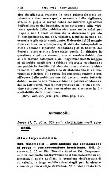 Il dizionario penale rassegna completa di giurisprudenza e dottrina. Parte seconda, Leggi speciali