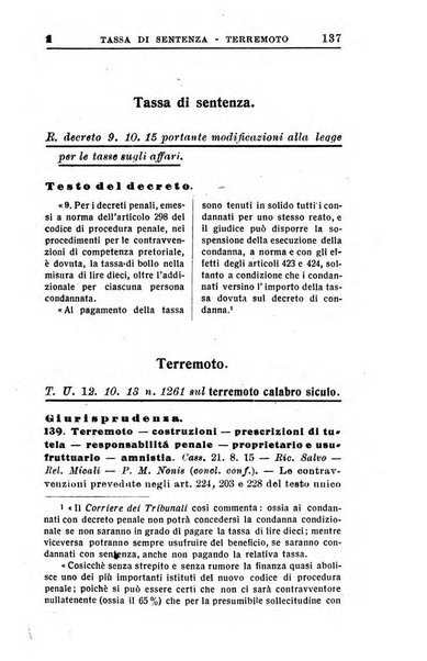 Il dizionario penale rassegna completa di giurisprudenza e dottrina. Parte seconda, Leggi speciali