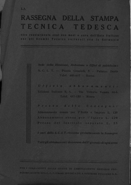 Rassegna della stampa tecnica tedesca