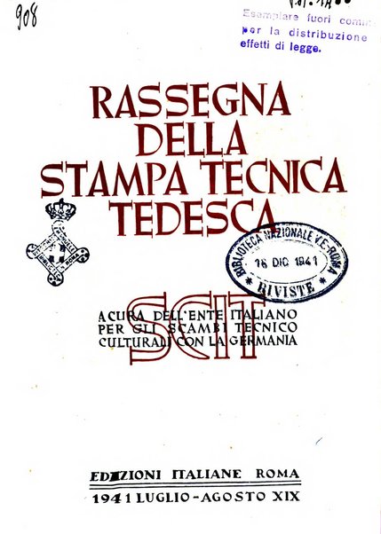 Rassegna della stampa tecnica tedesca