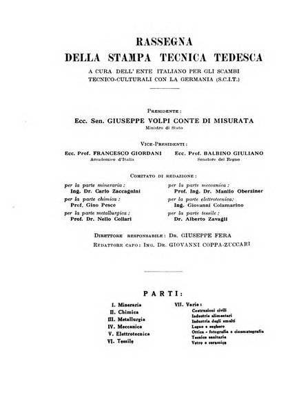 Rassegna della stampa tecnica tedesca