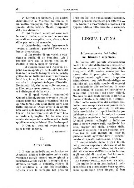 Gymnasium periodico letterario-didattico per le scuole secondarie