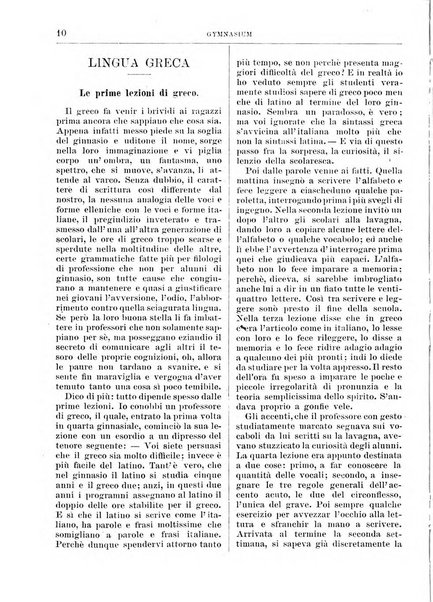 Gymnasium periodico letterario-didattico per le scuole secondarie