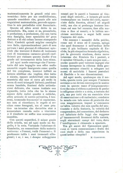 Gymnasium periodico letterario-didattico per le scuole secondarie