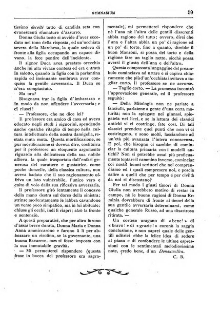 Gymnasium periodico letterario-didattico per le scuole secondarie