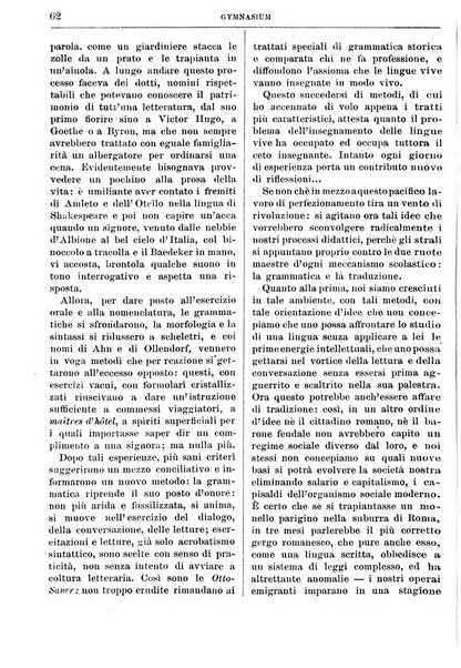 Gymnasium periodico letterario-didattico per le scuole secondarie