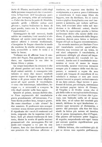 Gymnasium periodico letterario-didattico per le scuole secondarie