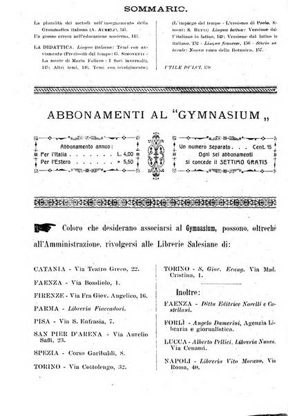 Gymnasium periodico letterario-didattico per le scuole secondarie