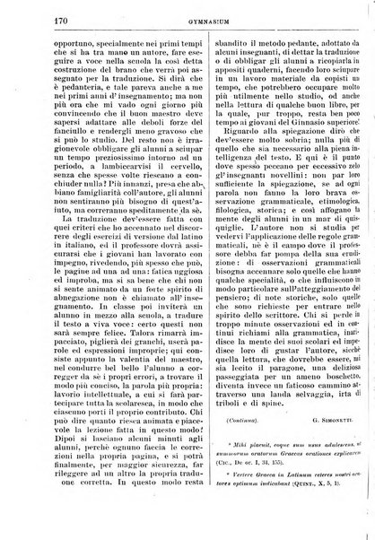 Gymnasium periodico letterario-didattico per le scuole secondarie