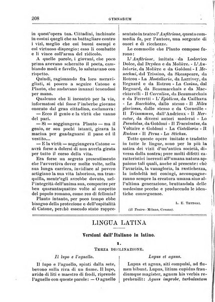 Gymnasium periodico letterario-didattico per le scuole secondarie